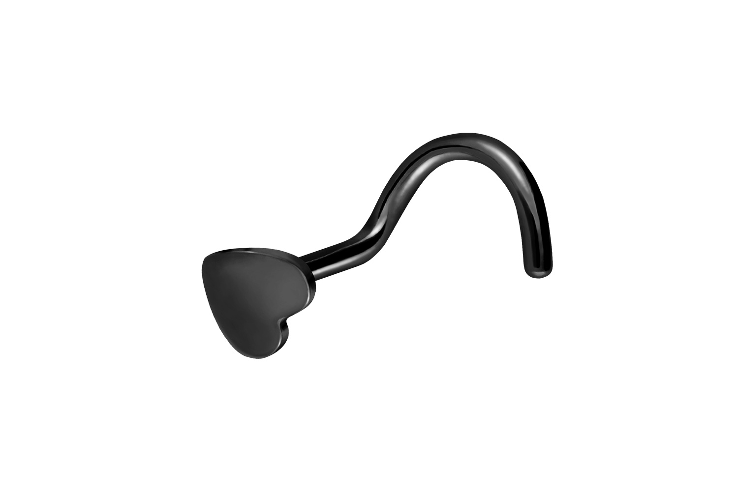 Chirurgenstahl Nasenstecker Nasenpiercing Spirale HERZ